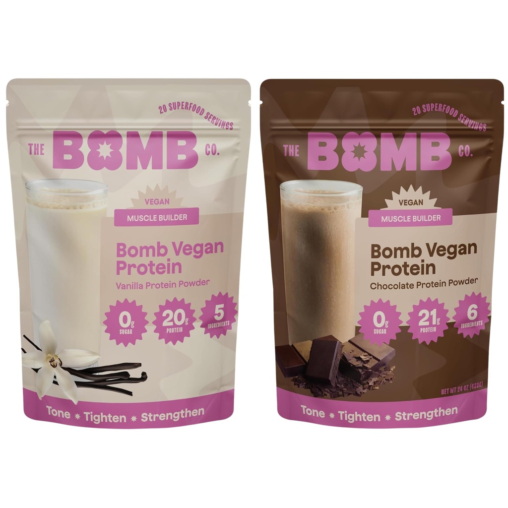Blender pommitab Pommi Co. Pommi Taimeproteiini, Šokolaadi ja Vanilje Valgu Pulber 21 g valguga, Aminohapetega, nullsuhkruga, hernevalguga, kakaoga, Chia seemnetega, Vanilla & Monk Fruit, 40 Srvgs