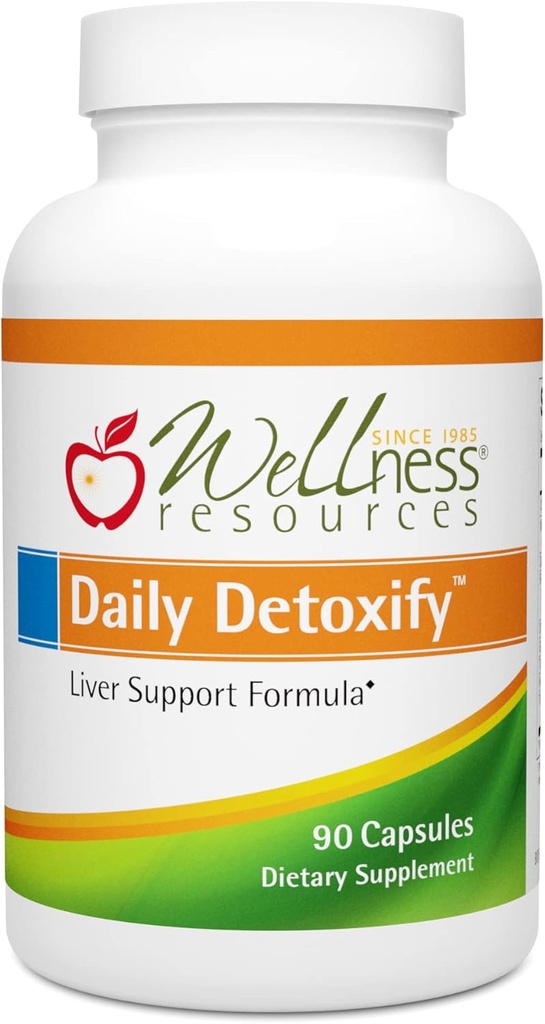 Wellness Resources Daily Detoxify koos Silymarin, Dandelion, RA Lipoic Acid, NAC, Chlorella ja Rohkem Maksa toetuseks ja põhjalik detoksifikatsioon (90 kapslit)