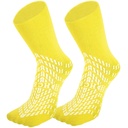 HCS Mitte-libisevad haigla sokid koos Grips naistele ja meestele (6 paari) - 360 Kõik-ümber keevitatud mitte-libisev sokk, eakad / vanemad - haigla Grip Socks, naised, mehed - langemisriskiga patsiendi libestid (kollane, regulaarne)