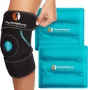 PhysioNatural Ice Pack põlvevalu leevendamiseks, korduvkasutatav geel jäämähis jalgade vigastuste, turse, põlve asenduskirurgia, artriidi, Meniscus Tear ja ACL külma kompressi ravi