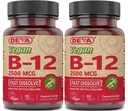 DEVA Vegan Vitamiinid B-12, kõrge potents 2500 mcg B12, kiiresti lahustuv, sublingvaalne, 90 tabletti (pakk 2)