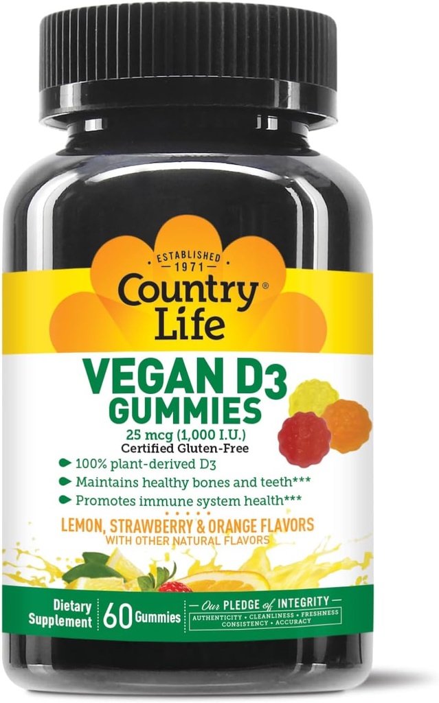 RIIK Eluvegan D3 Gummies, 60 loend