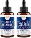 WINDSOR BOTANICALS Melatoniin ja kollageen Vedel Puhkus ja taastumine Naha komplekt