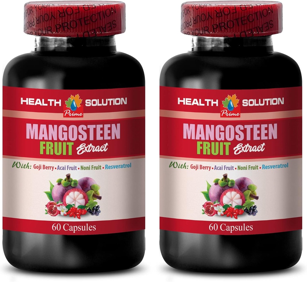 mangosteenikapslid - MANGOSTEEN PUUVILJAEKSTRAKTIKOMPLEKS RESVERATROLIGA , ACAI PUUVILJAD , POMEGRANAAT , NONI PUUVILJAD , GOJI BERRY - granaatõuna vitamiinid mälu jaoks - resveratrooli lisand - 2 pudelit 120 Cap