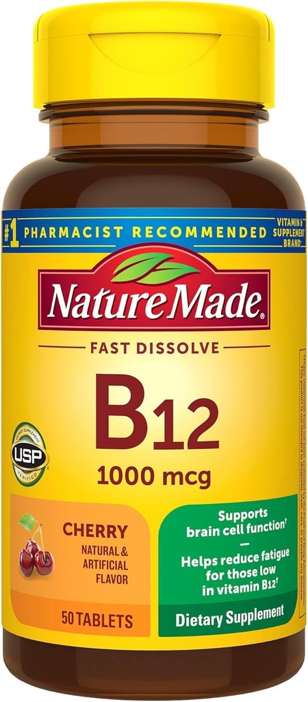Loodus Made Vitamiin B-12 1000 MCG Sublingvaalne, 50 Arv (3. pakk)