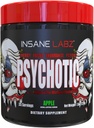 Insane Labz Psychotic, High Stimulant Pre Workout Pulder, Extreme Lasting Energy, Fookus ja vastupidavus Beeta Alanine, Kreatiin Monohüdraat DMAE, 35 Srvgs (Apple)