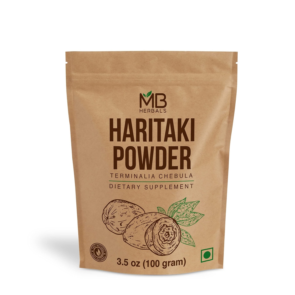 MB Taimed Haritaki Powder 3, 5 oz / 100 Gram | Inknut Powder | Terminalia chebula | Harde | Chebulic Myrobalan | No säilitusained