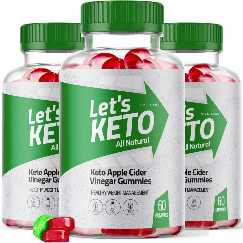 Rize labs - Lets Keto Õunasiidri äädikakummid kaalulangus - Advanced Formula - kõik looduslikud koostisosad (180 Gummies) (Pack of 3)