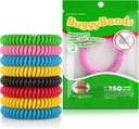 12 Pack Mosquito Repellent Bracelets, Individually Wrapped, DEET Free, Natural and Waterproof Band