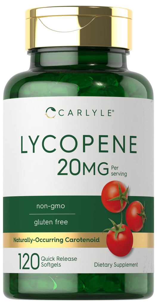 Carlyle lükopeen | 20mg | 120 Softgels | Non-GMO & Gluteeni tasuta toidulisand