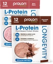 Proloni pikaealisuse taimepõhine valgupulber | Lihaste süntees ja remont, tervislik vananemine, Boost Performance | Vitamiinid, gluteenivabad, aminohapped | 25 g valku | Šokolaad ja Berry, 24 pakendit