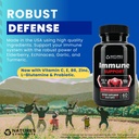 Immune Support Supplement - 10-in-1 koos Echinacea, Elderberry, küüslauk, kurkum koos tsink, vitamiin C, E, B6 ja L-Glutamiin, 4,8 miljardit CFU probiootikum täiskasvanutele