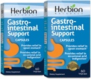 HERBION Naturals Gastro-intestinal Support Herbal Blend for Upset Mao Relief, Gastrointestinal Health and Function, Juhuslik happe seedimine, Tervislik soolefloora, 60 Vegicaps - Pakend 2