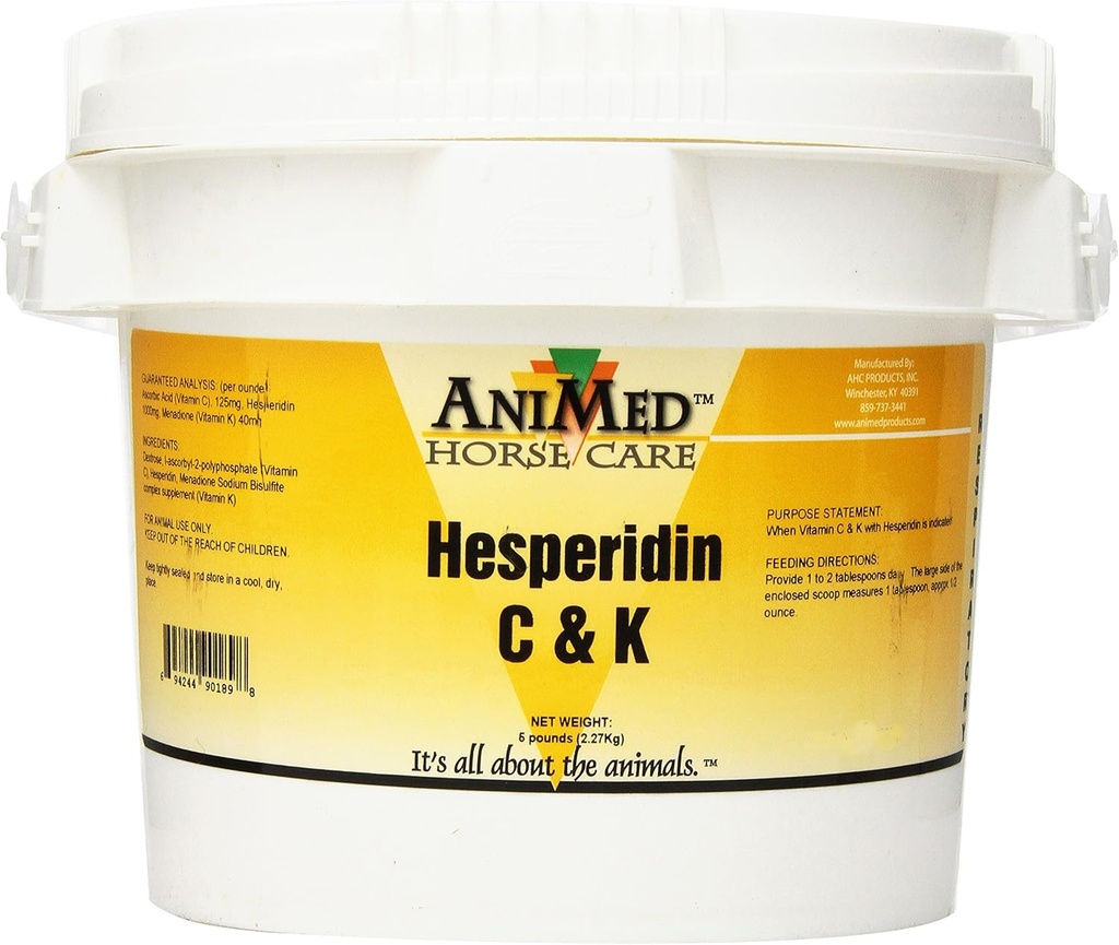 ANIMED C-vitamiin ja K koos hesperidiini lisandiga hobustele, 5-nael