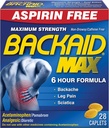 Backaid Max Relief Caplets, 28 krahv (6 kotti)