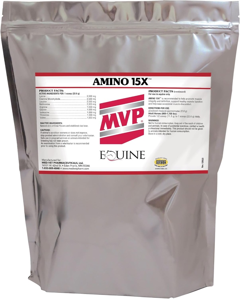 Amino 15X (6 naela) - Toetab tervislikku lihaste funktsiooni, arengut ja parandamist hobustel