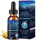 (1 Pack) Magneesium Kaltsium Tsink Täiendus Vitamiin D3 K2 Naistele, Magneesium Glütsinaat Vegan Vegan Vedel tilgad Täiskasvanu Plus L-Theanine Boor Sea Moss ekstrakt, Luu, Sleep & Leg Kramps, 1 Fl Oz