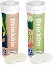Joogiklaasid Hüdreerimise tabletid - elektrolüüdid ja vitamiinid | Ingver-Lime ja sidrun-Lime - 2 Pack (20 Servings)
