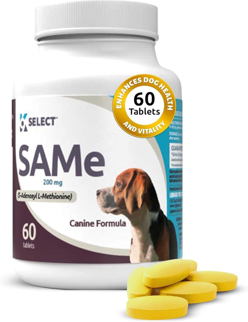 K9 Vali SAM-e keskmise ja suure täiskasvanud koertele, 60 tabletti, 200 mg aktiivset S-adenosüül-L-metioniini koertele