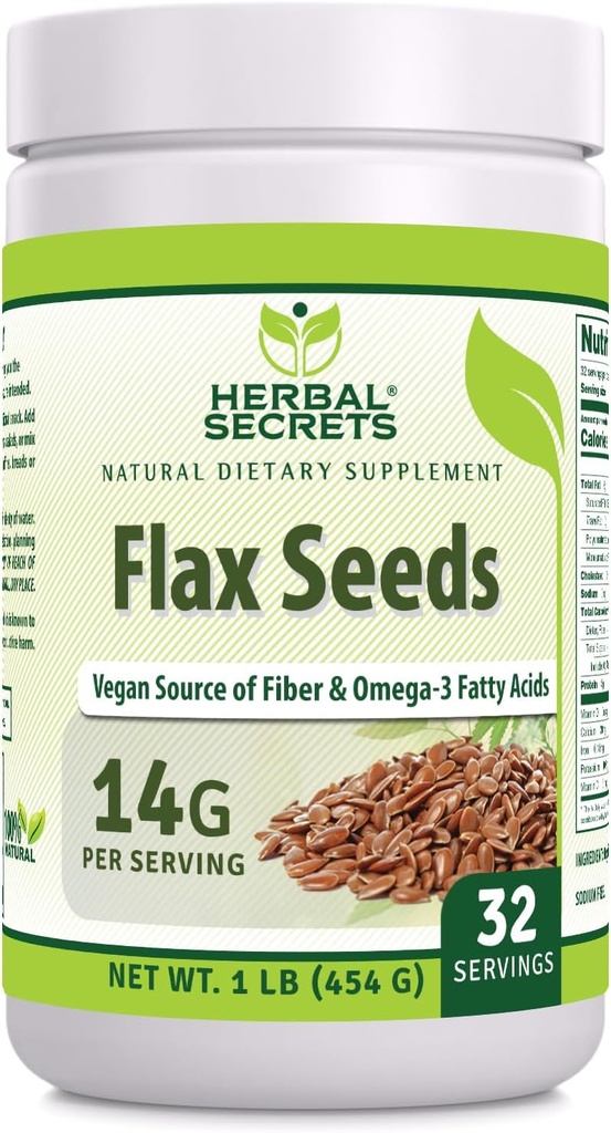 Taimsed saladused Orgaaniline kogu linaseemnete lisand | 14 g ühe serveerimise kohta | toores vegan | Mitte-GMO | Gluteenivaba | valmistatud USAs (1 pakend, 1 lb)
