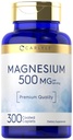 Carlyle Magnesium 500mg | 300 kaetud kapslid | Taimetoitlane, mitte-GMO ja gluteenivaba toidulisand