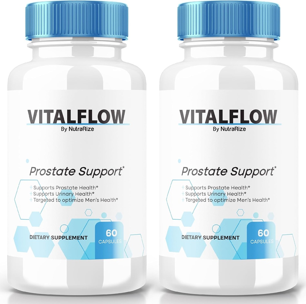 (2 Pack) VitalFlow kapslid, VitalFlow Advanced Prostate Support valem, ametlik looduslik valem kontrolli taastamiseks, maksimaalse tugevusega pillid tervise toetamiseks, elutähtsate voolude ülevaated (120 kapslit)
