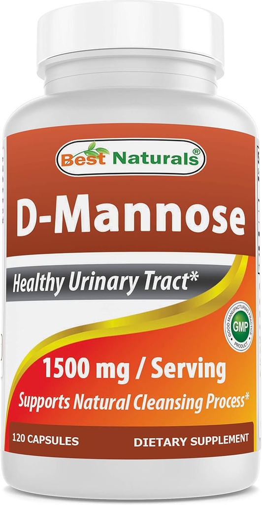 Parimad looduslikud D-mannoosi kapslid - kuseteede puhastuslisa 1500mg / serveerimine - 120 loend