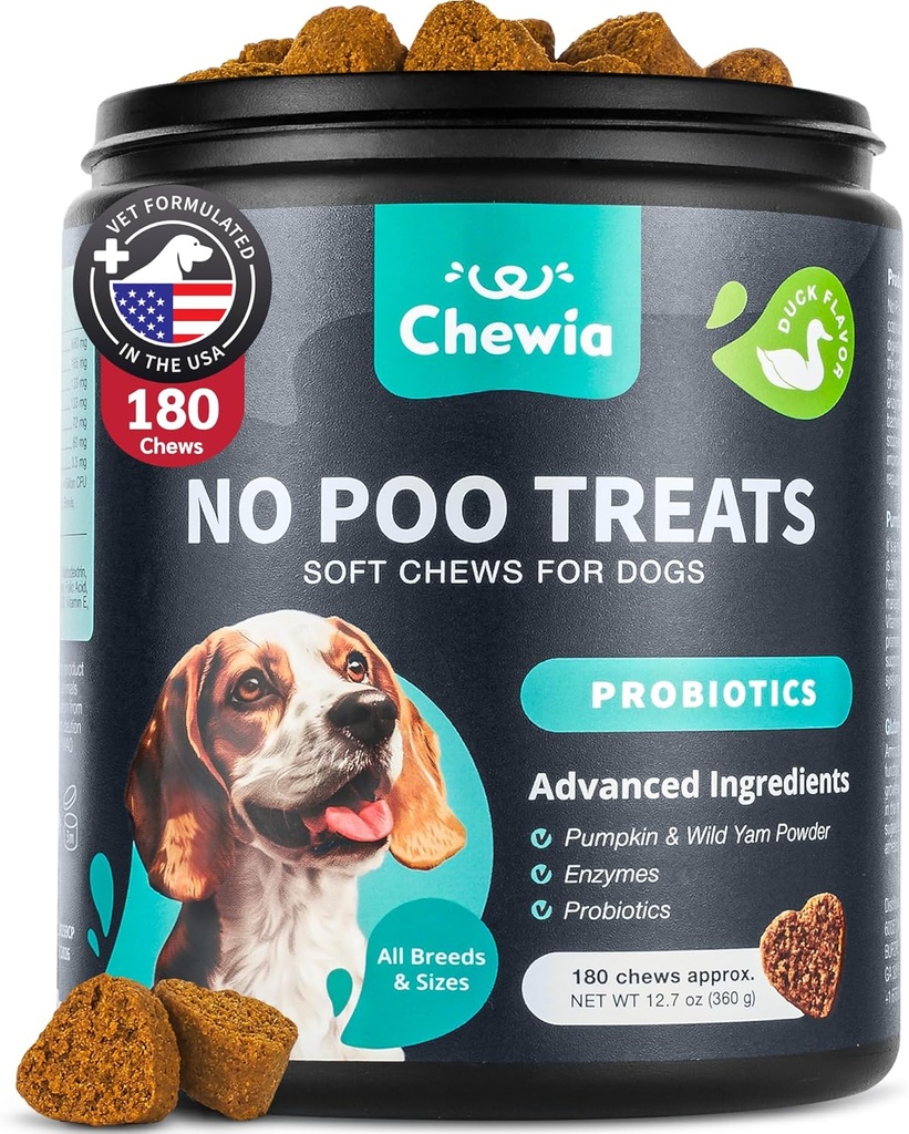 No Poo närimistables koertele - Probiootikumid seedetrakti tervisele ensüümidega - Coprophagia Deterrent - Koer Stool Eating Deterrent - Seedetrakti, Hambaravi, Soolestiku Ja Immuunsuse Tervis - Ei Poop Söömine