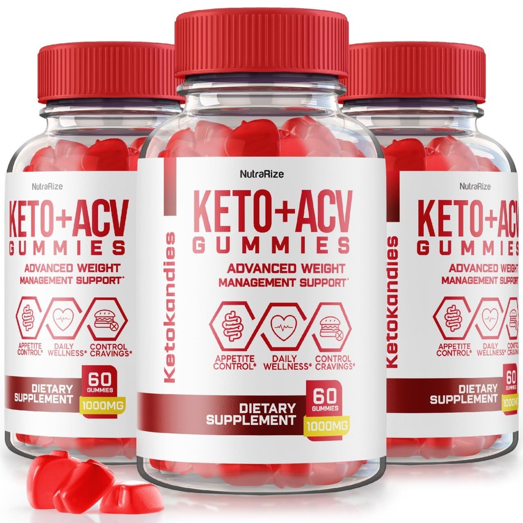 NutraRize (3 KetoKandies Keto+ACV) Kummid kaalulangus, maksimaalne tugevus täiendus, Keto Kandies Reviews (180 Gummies)