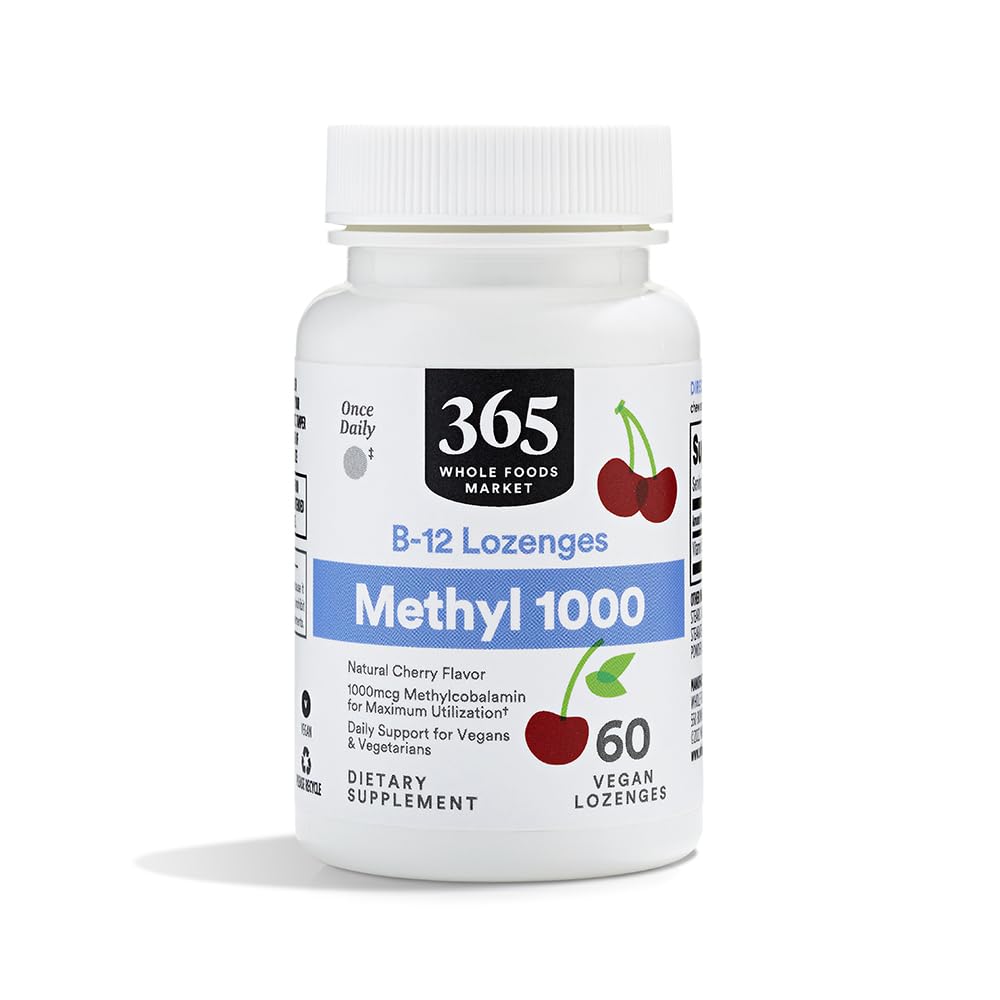 Kogu toiduturg, Metüül B-12 1000 MCG Cherry Lozenge, 60 CT