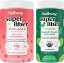 Bellway Super Fiber Pulber + kollageen, maasika limonaadi super kiud + rohelised