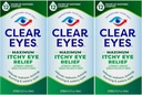 Selged silmad Maksimaalne sügelev silmade leevendamise silmatilgad, 0,5 Fl Oz (pakk 3)