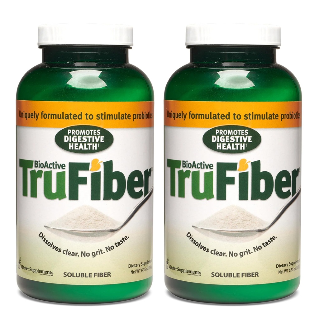 Master Supplements TruFiber - 6.35 oz, Pack of 2 - Prebiootiline kiud, mis aitab suurendada probiootikumide kasvu - toetab seedetrakti tervist - Vegan, Gluteenivaba - 100 kokku serveerimist