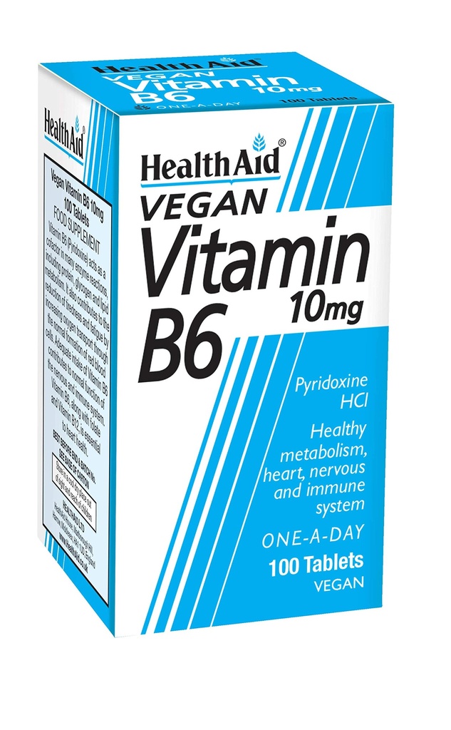 Terviseabi Vitamiin B6 (püridoksiin HCl) 10mg 100 tabletti