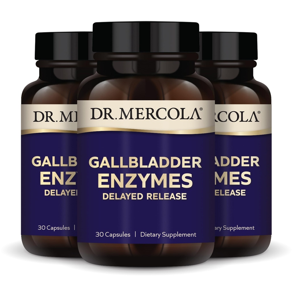Dr. Mercola Gallbladder Ensüümid - sapipõie ja seedetrakti tervisetoetus - sisaldab pankrease proteaasi, amülaasi ja lipaasi - mitte-GMO, gluteenivaba ja sojavaba - 90 hilinenud vabastamiskapslit (90 serveerimist)