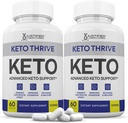 (2 Pack) Keto Thrive Keto ACV Pills 1275MG Keto Support Blend Kapsel Alternatiivne Keto ACV kummid Formuleeritud Apple Siider Äädikas Ekstra Neitsioliiviõli Pulber Roheline tee Leaf 120 kapslit