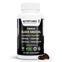 Musta seemne õli 3% tümokinoon standardiseeritud - kliiniliselt õppinud, USP klass, külmpressitud Nigella Sativa ThymoQuin, Non-GMO - 60 Softgels