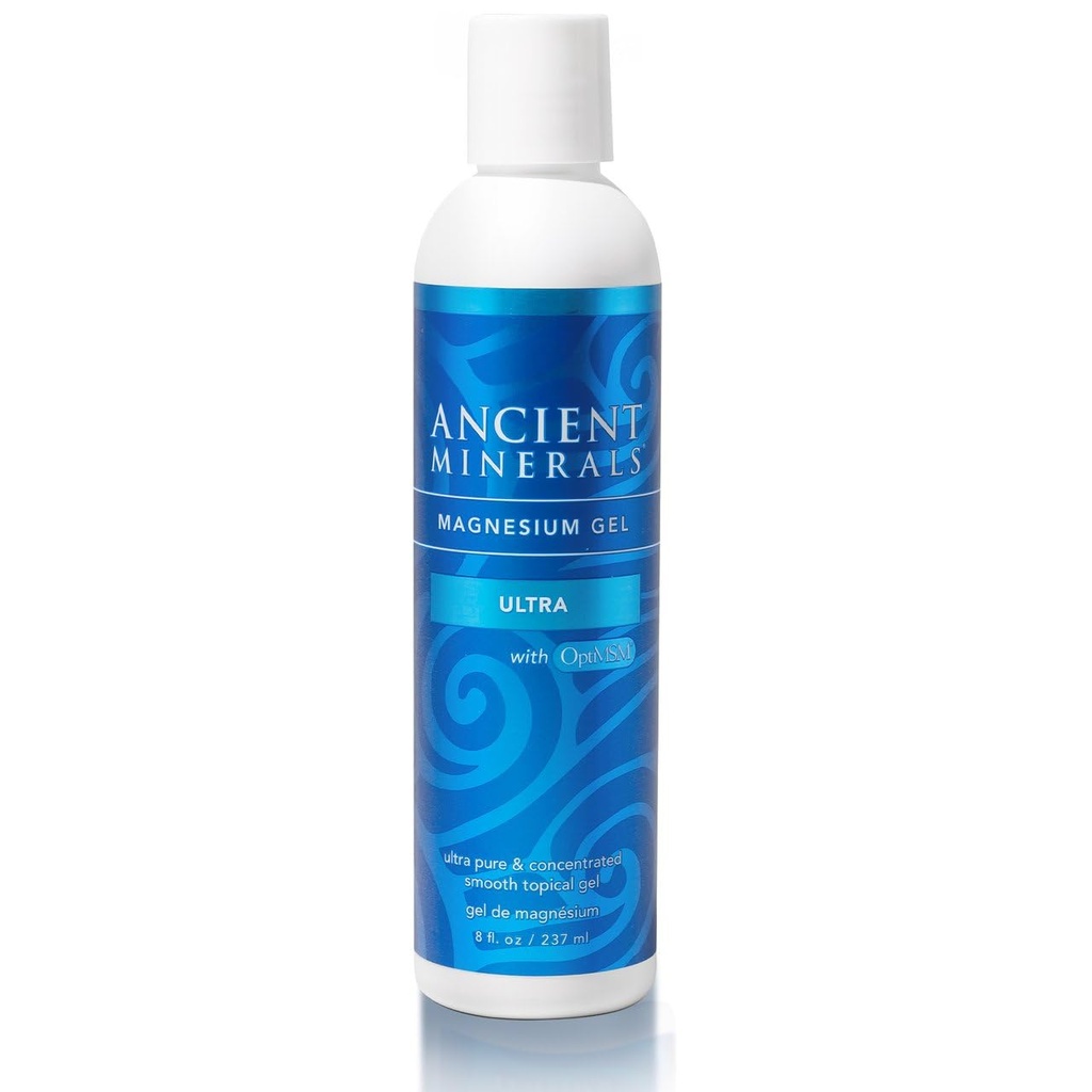 Ancient Minerals Magnesium Gel Ultra OptiMSM ja Aloe Vera - Topical Magnesium Gel Valem MSM kõige paremini kasutada massaaži ja paikse rakenduse (8oz)