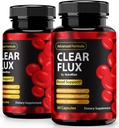 (2 Pack) Selge Flux pillid, ametlikud ClearFlux kapslid, All-Natural Support, Premium Support säilitada stabiilne tase ja tervislik ringlus, Natural Clear Flux Health Review (120 kapslit)