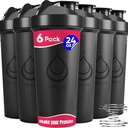 6 PAKK, Shaker pudelid traatvihkudega valgusegudele | Lekkekindel Blender Shaker Bottle Pack | BPA-Free & Dishwasher Safe | 6 24 oz raputuspudelid | Shaker Cups raputamiseks