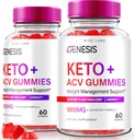 Rize labs - Genesis Keto Keto+ACV Gummies, Täiendatud Kaalulangus, Kõik Looduslikud Ekstreemsed 2000mg Gummies (120 Gummies)