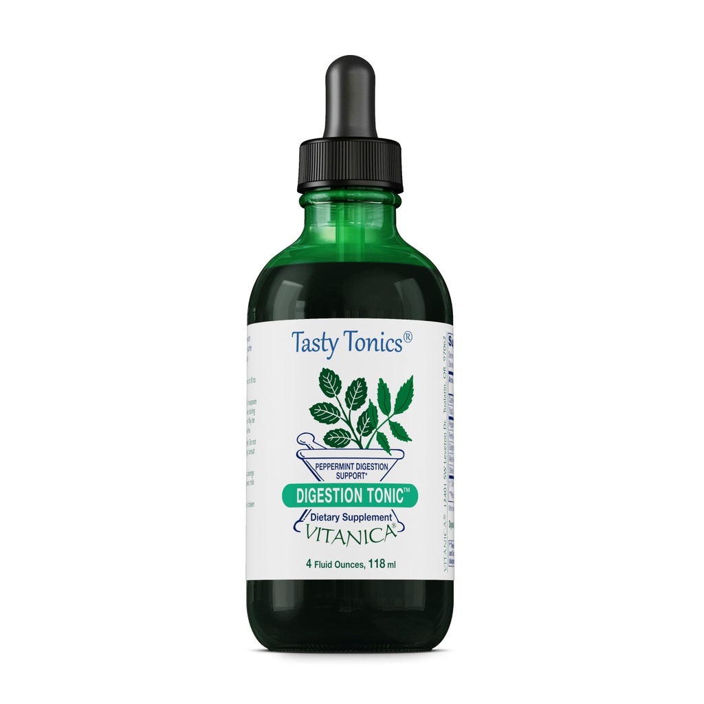 Vitanica Seedimise Toonik, Gaasi Ja Puhumise Abilisandid, Orgaaniline, Parandada Seedetrakti Funktsiooni & Soolestiku Tervis, Naistele Ja Meestele, Piparmündiõli Fenneli Ginger & Aloe Vera Vegan, 4 Oz