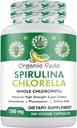 Orgaaniline Veda Spirulina & Chlorella Kapslid, 1500mg, 300 Count - Spirulina Chlorella Kapslid Superrohelised Antioksüdandid, Phycocyanin, Amino Acid - Suurendage immuunsust, energiat, toetada seedimist