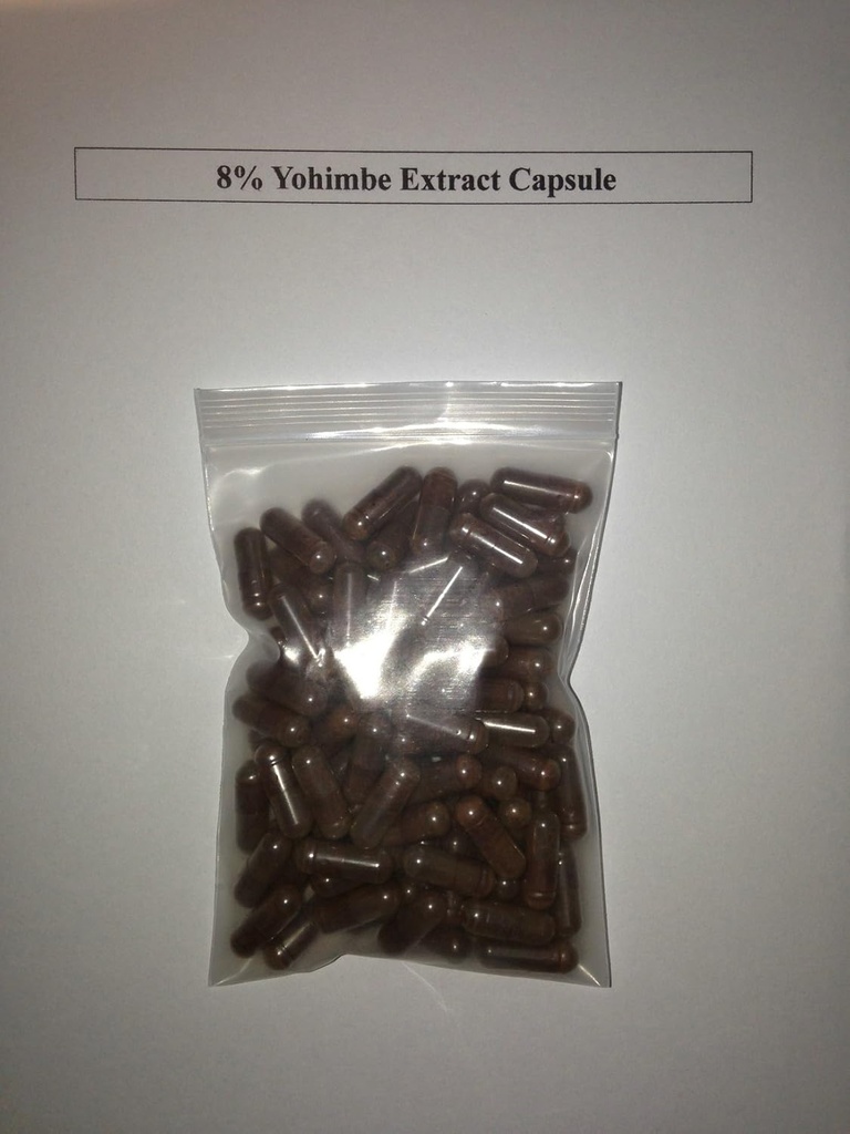 8% johimbiin Yohimbe Bark Extract 400 mg x 1000 kapslit/ afrodiin