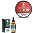 Biotin Beard Balm meestele ja konditsioneerimisele Habevaha ja kasvuhabe kasvuõli 2X kontsentratsiooniga biotiin meestele, hüdraatidele ja paksendab näo juuksed