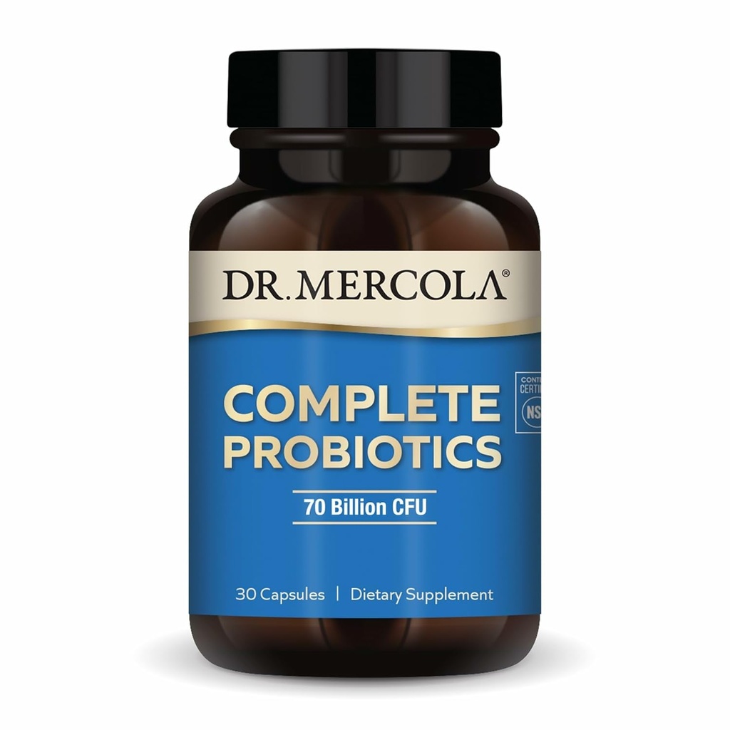 Dr Mercola Täielikud probiootikumid - 70 miljardit CFU - toetab immuunsust, seedimist ja soolestiku tervist - funktsioonid 10 tüve - riiuli stabiilne - GMO-vaba, gluteenivaba ja sojavaba - 30 kapslit (30 serveerimist)