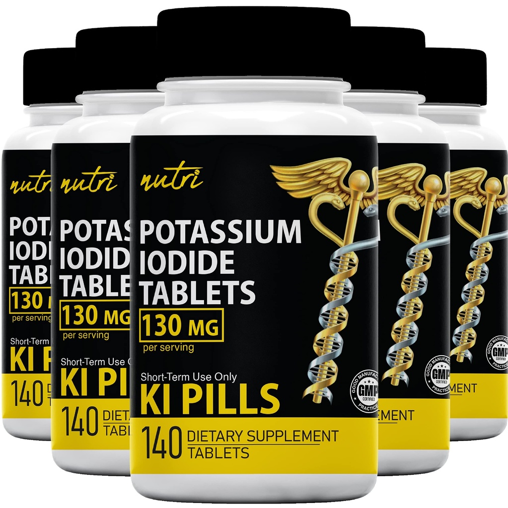 Nature's Fusions Kaaliumjodiidi tabletid (pakk 5) 130mg - 700 tabletti EXP 10/2032 - YODO Naciente - KI Pills - Yoduro de Potasio