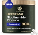 NAD + nikotiinamiid Ribosiid koos Resveratrooliga & Quercetin NMN Alternatiivne – Premium Anti-Aging toidulisand energia, fookuse ja rakutoe – 80 High-Purity kapslid 900mg
