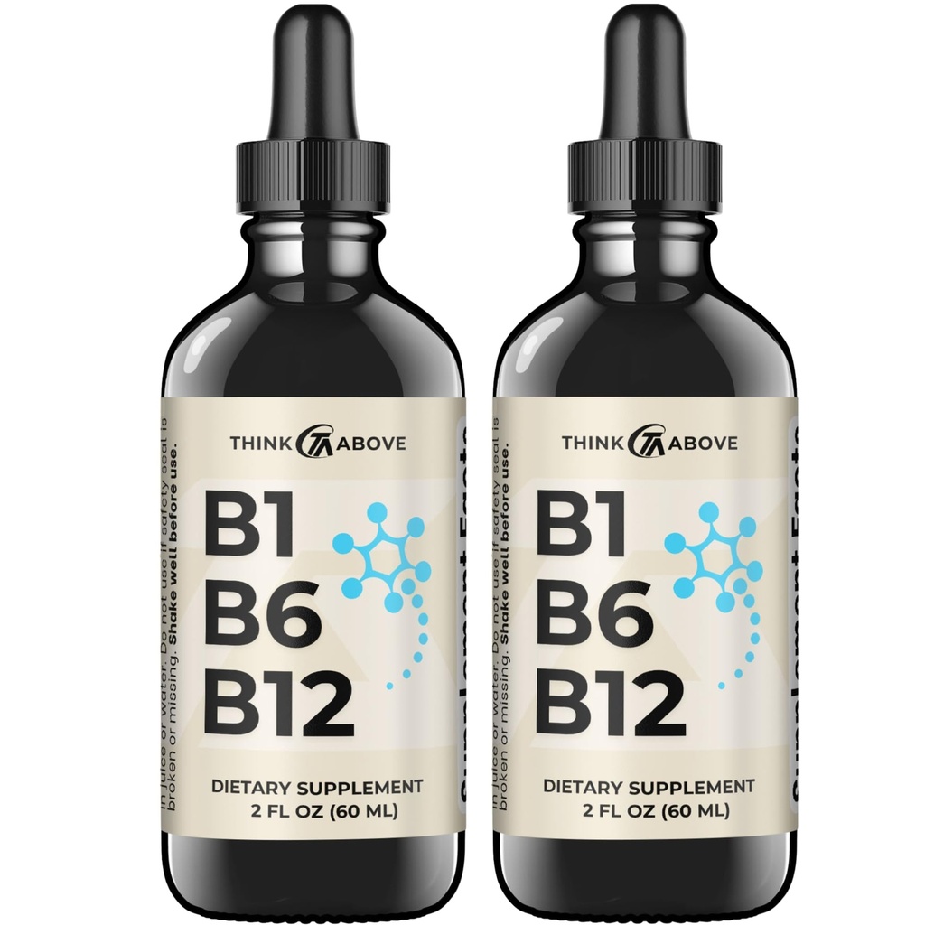 B1 B6 B12 Vitamiin Vedelad tilgad - Närv, energia, aju tugilisand - Puuvilja-sarnane maitse - Metüülkobalamiin, tiamiin, püridoksiin (2)