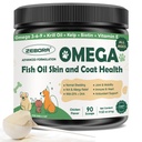 ZEBORA Omega 3 Kalaõli koertele, Wild Caught Dog Fish Oil, EPA & DHA, Krill Oil, Kelp, Naha ja Coat Supplement, Anti Itch & Shedding, Toetus Kuiv nahk, liigeste tervis, koerte allergia Abi